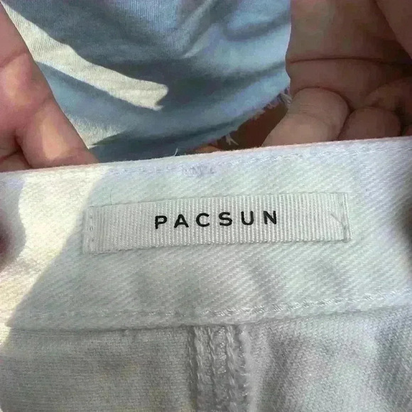 PACSUN White & Lt Wash Black Ripped Vintage High Rise Festival Spring Break - Picture 4 of 8